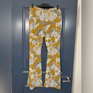 Free People Make A Statement Floral Flare Leggings